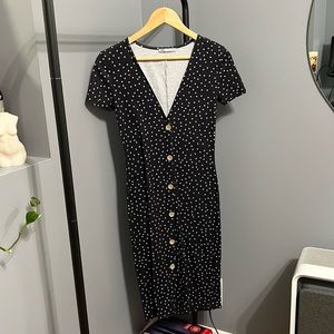 Polka Dot Form Fitting Dress